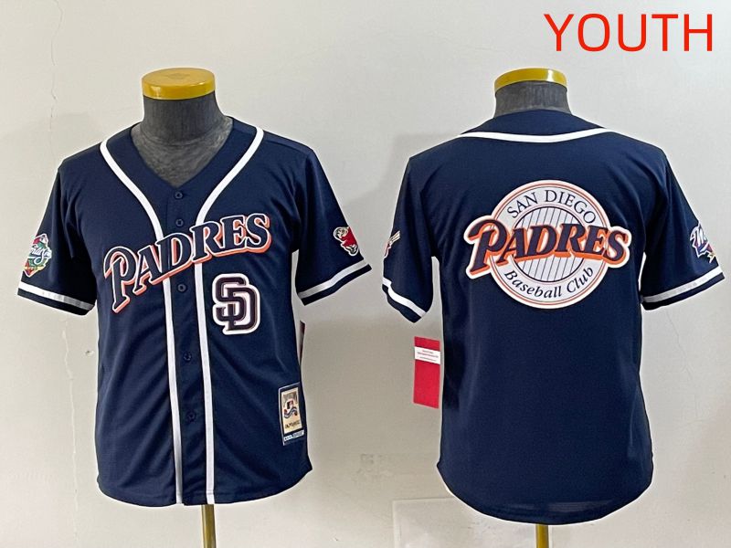 Youth 2025 San Diego Padres Blank Blue Throwback Game Nike MLB Jersey style 22